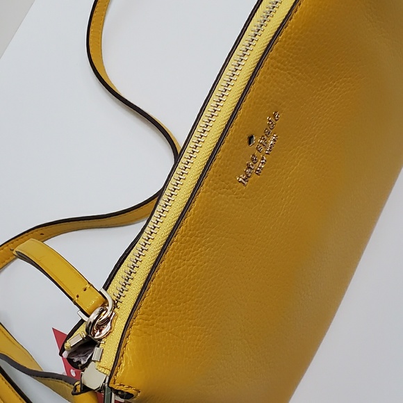 kate spade Bags Kate Spade Yellow Triple Gusset Crossbody Purse